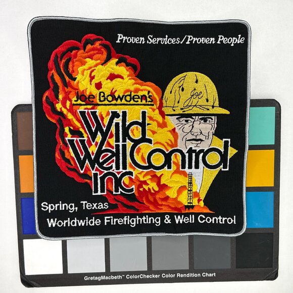 VTG Joe Bowden's Wild Well Control Inc. Large Oversized Back Patch 9"x9" - Picture 9 of 9